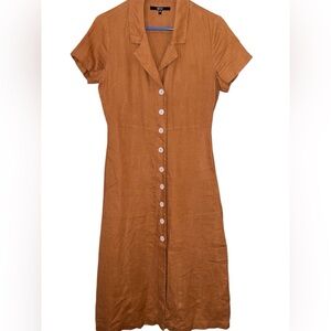 Quince Brown Midi Dress